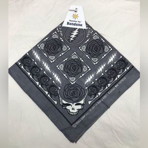 Grateful Dead Bandana by Sunshine Joy SYF & run for the roses bandana Gray NWT